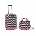 Rockland Upright Luggage Set - Pinkchevron RO130612